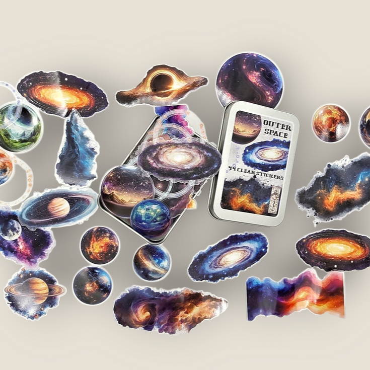Atlas Stationers - CoraCreaCrafts Sticker Box - Outer Space - Stickers