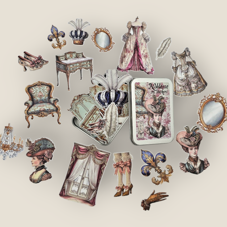 Atlas Stationers - CoraCreaCrafts Sticker Box - Noblesse - Stickers