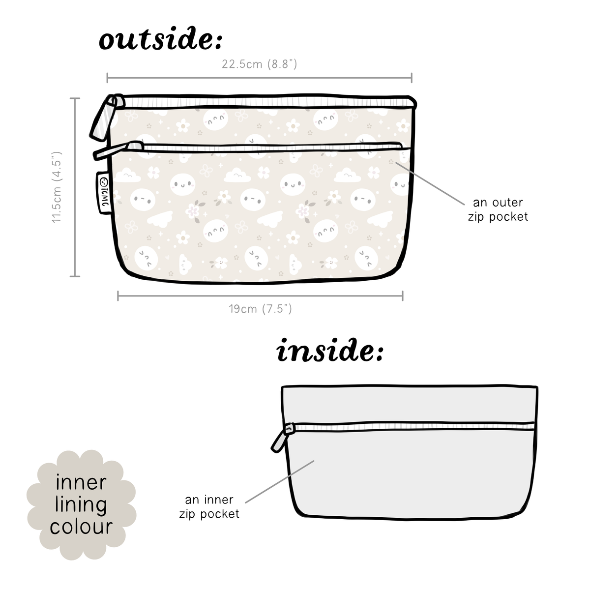 TheCoffeeMonsterzCo Oxidized Potato - Slim Stationery Pouch