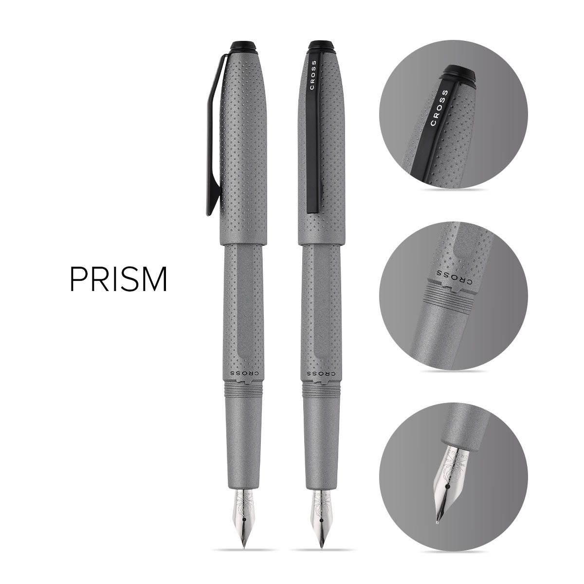 Prism Graphite Fountain Pen - info graphic