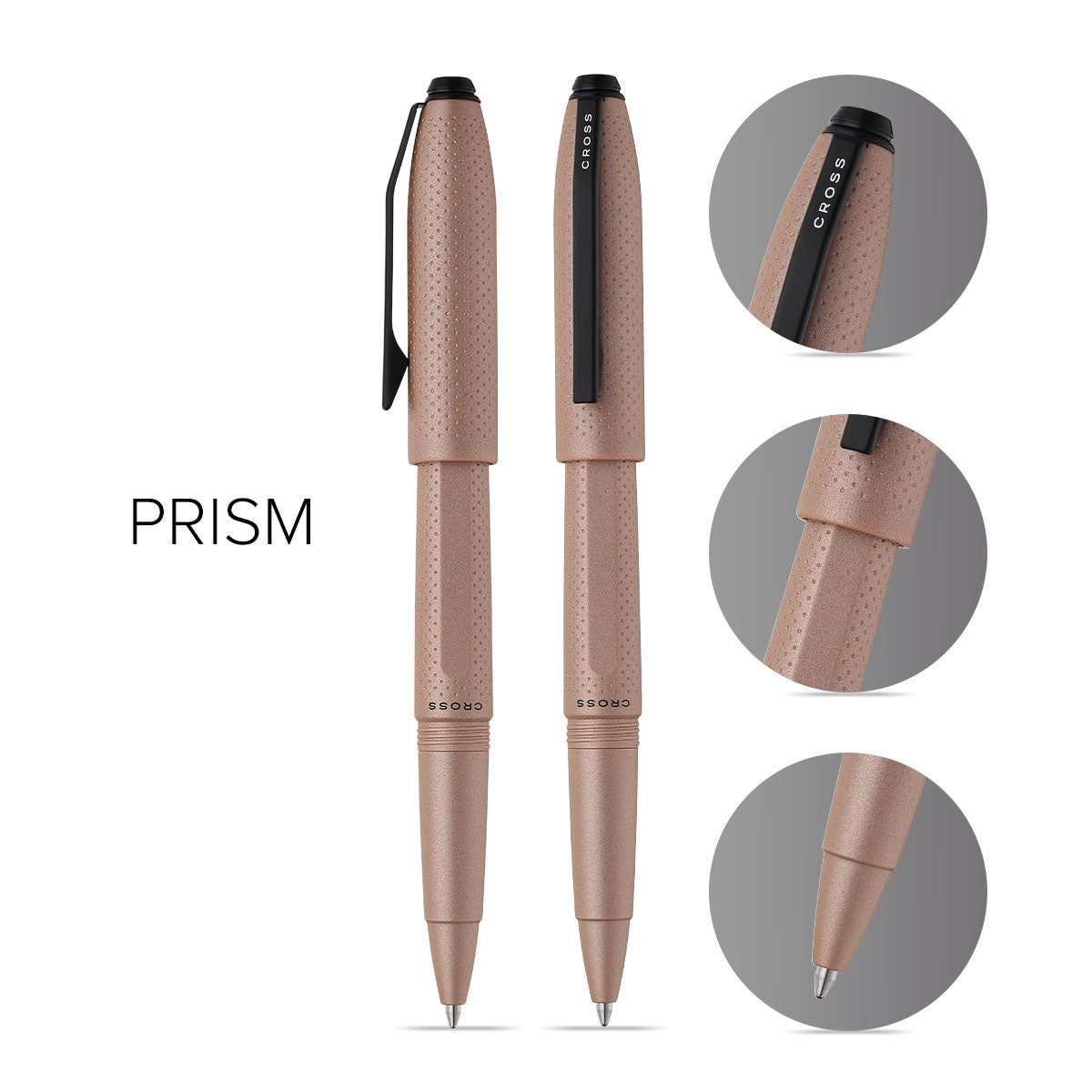 Prism Mocha Rollerball Pen - info graphic