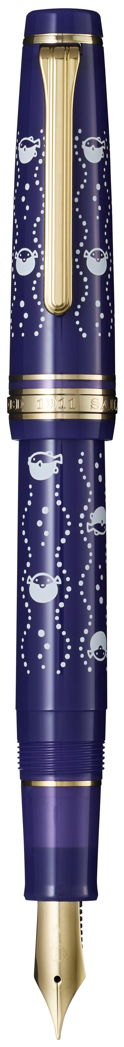Sailor Pro Gear x Kamawanu Fugu-tatewaku fountain pen posted