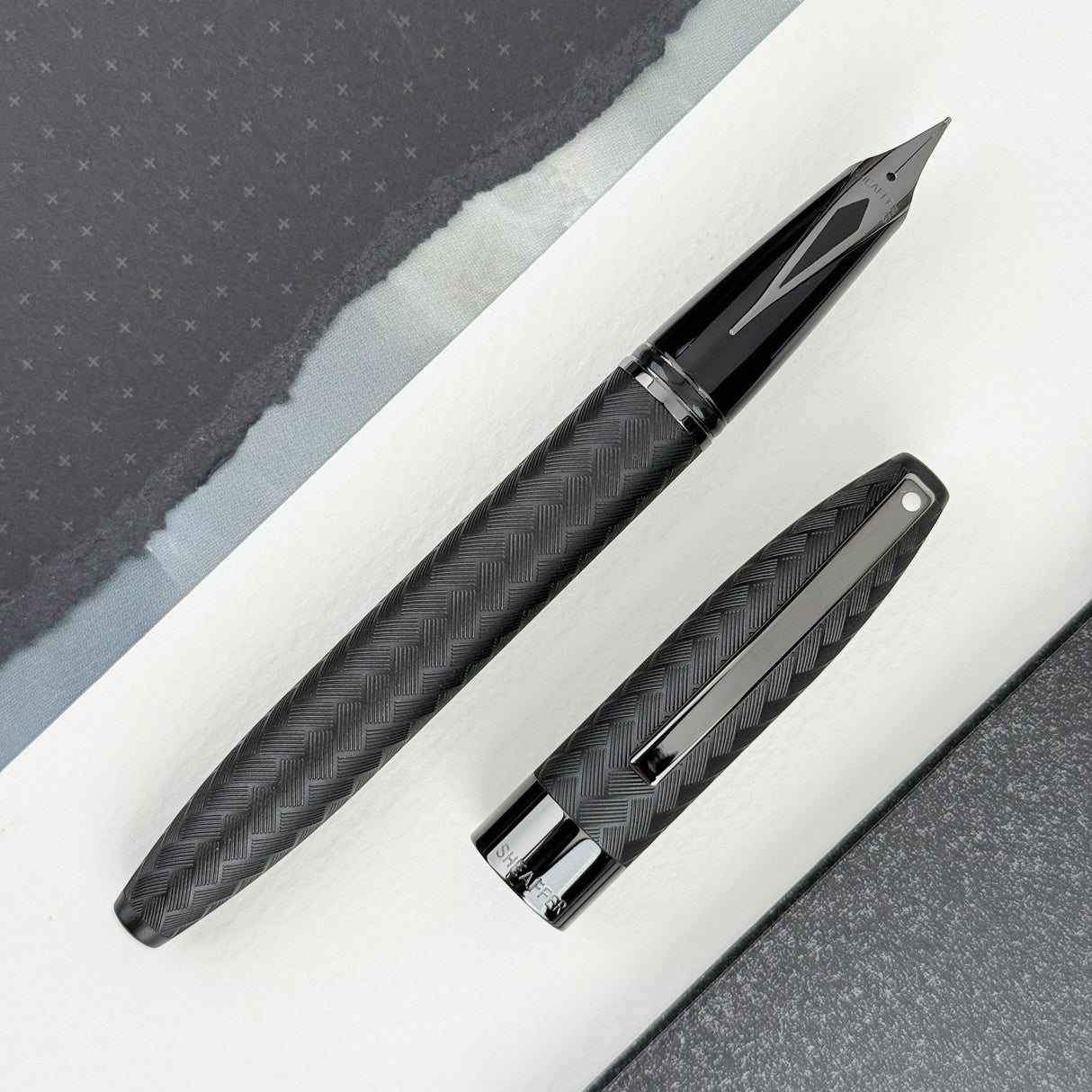 Sheaffer Legacy Chevron Fountain Pen - Matte Black