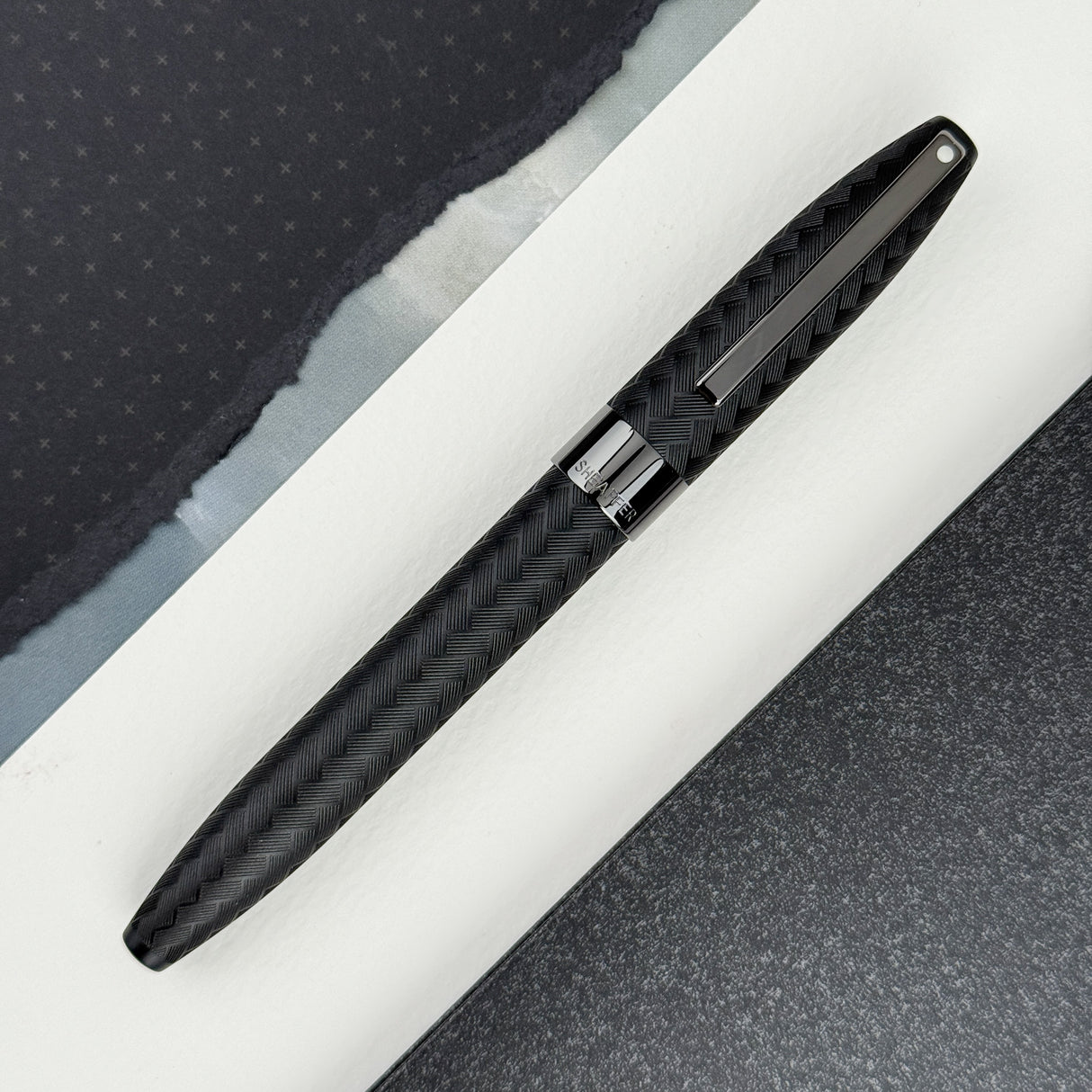 Sheaffer Legacy Chevron Fountain Pen - Matte Black