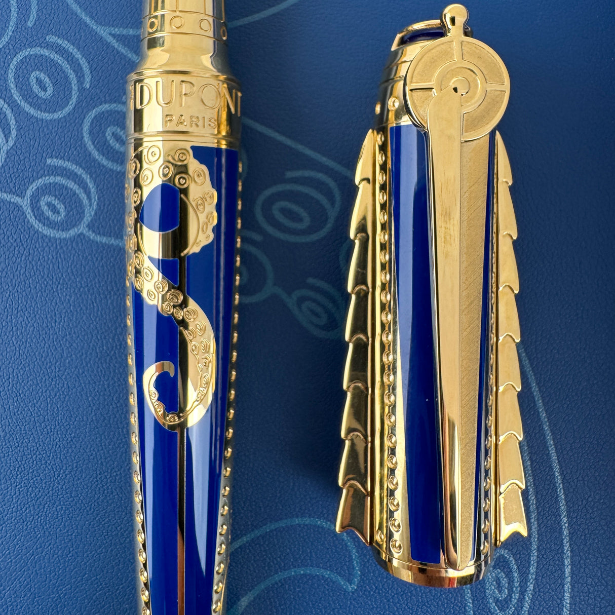 S.T. Dupont 20,000 Leagues Under the Seas Writing Instrument Set - Blue Gulf Stream