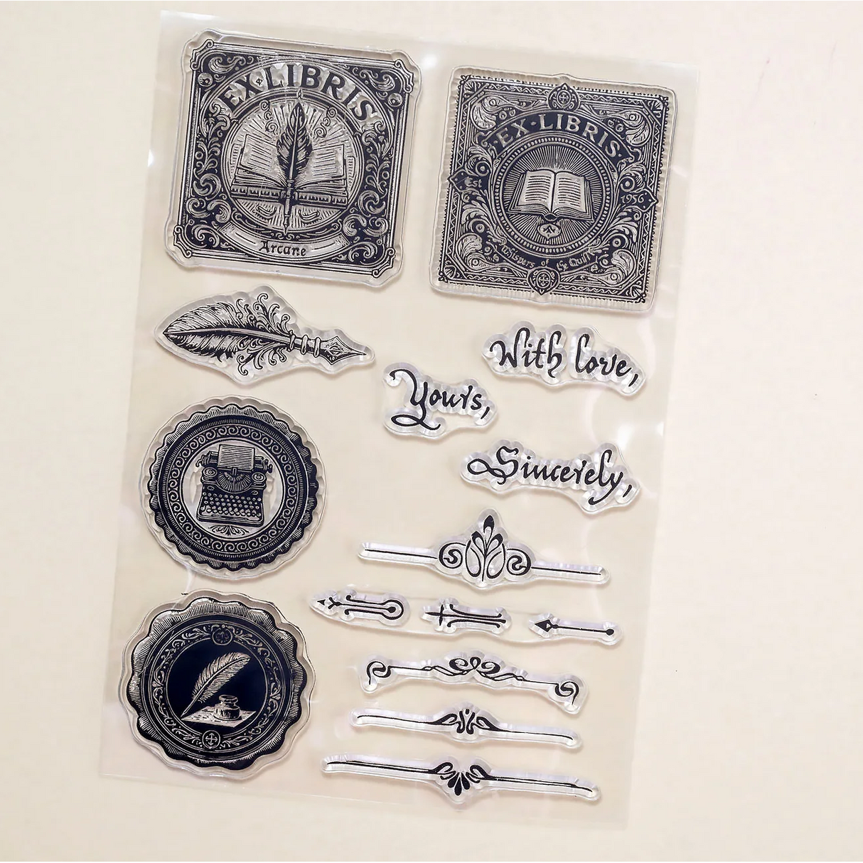 CoraCreaCrafts Clear Stamp - Writing Desk