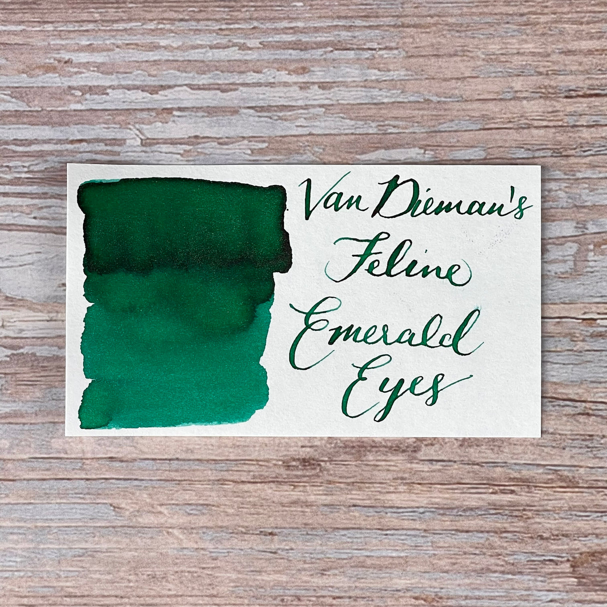 Van Dieman's Feline - Emerald Eyes Shimmering 40ml Bottled Ink