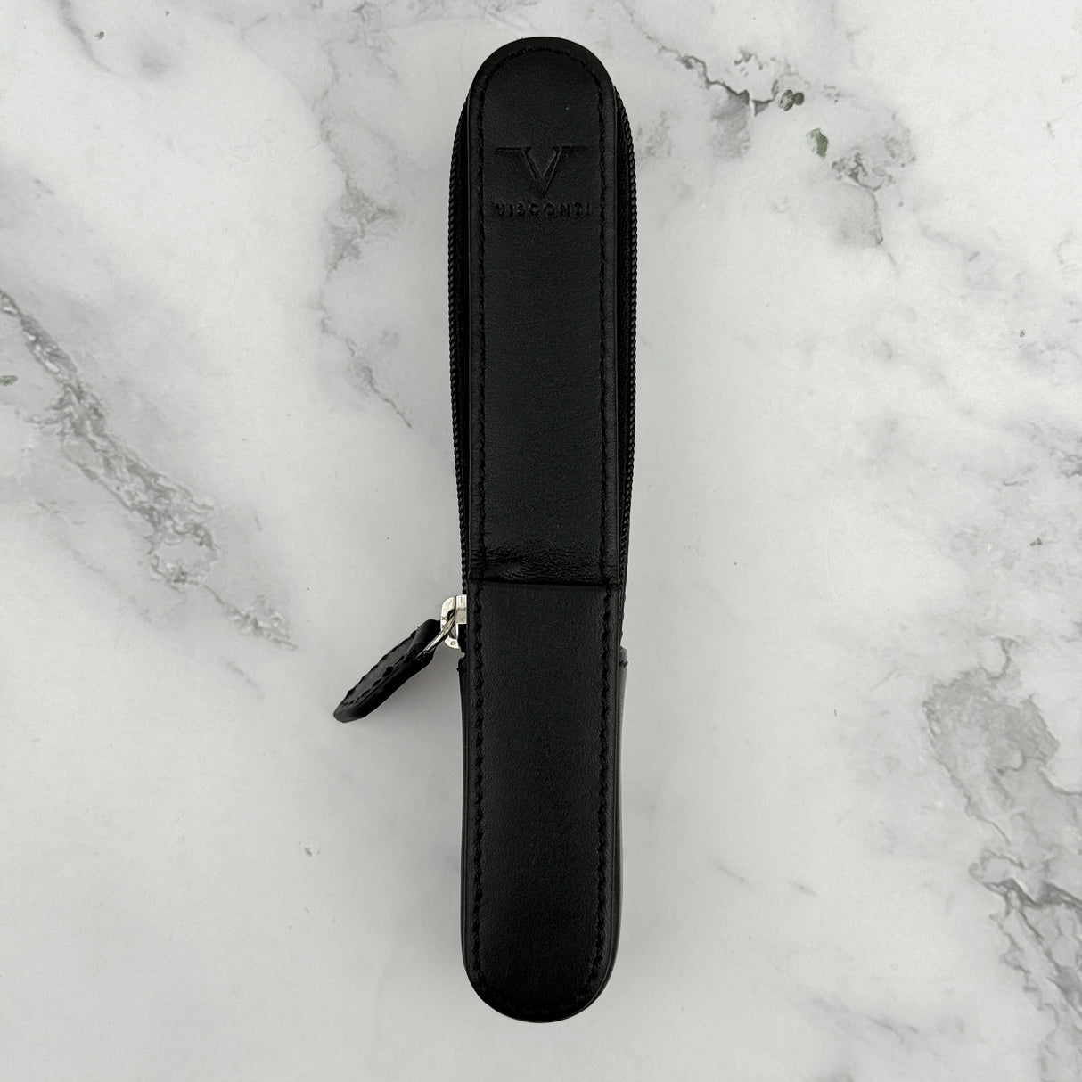 Visconti Leather 1 Pen Holder - Black