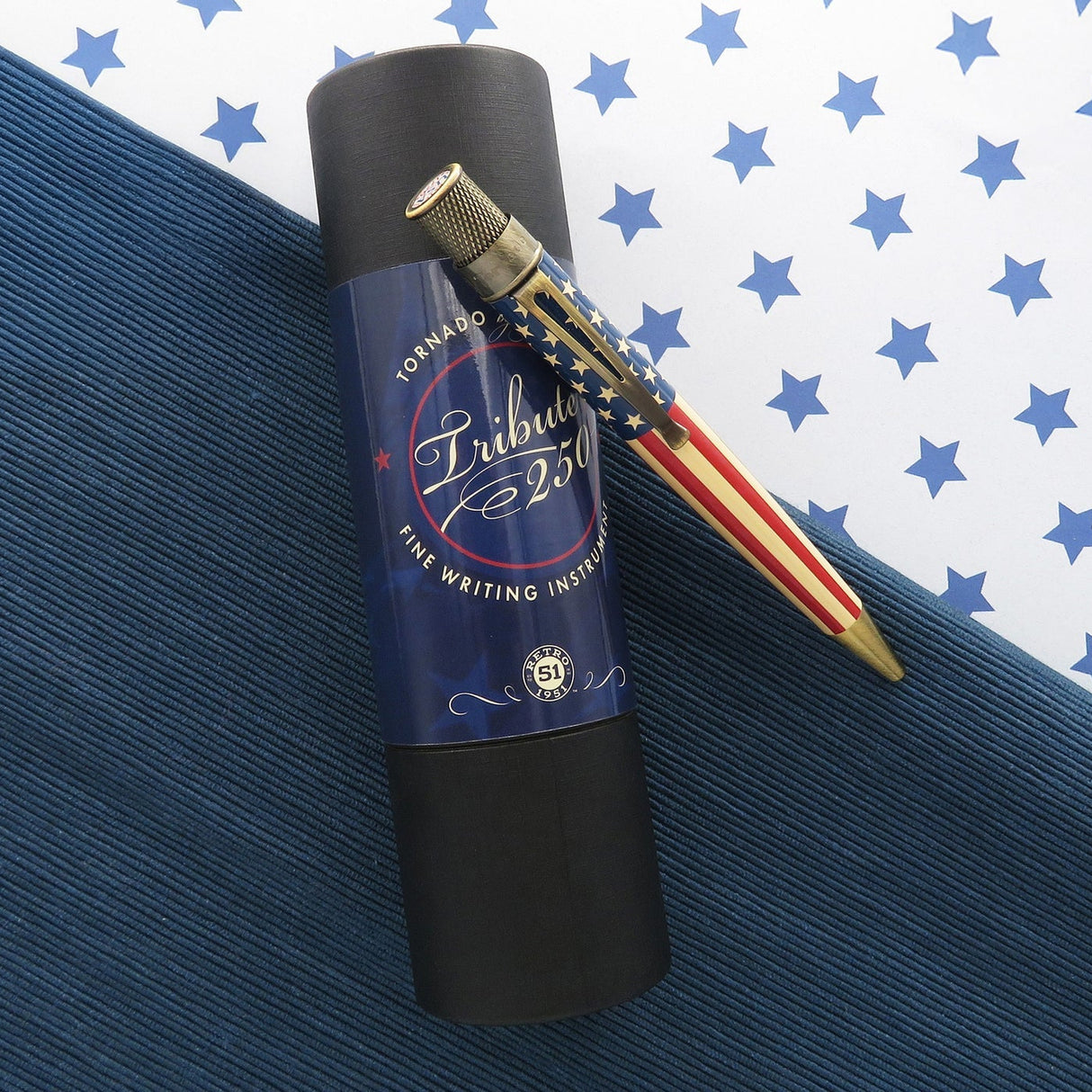 Retro 51 Tornado Vintage Metalsmith Rollerball Pen - Tribute 250 Flag