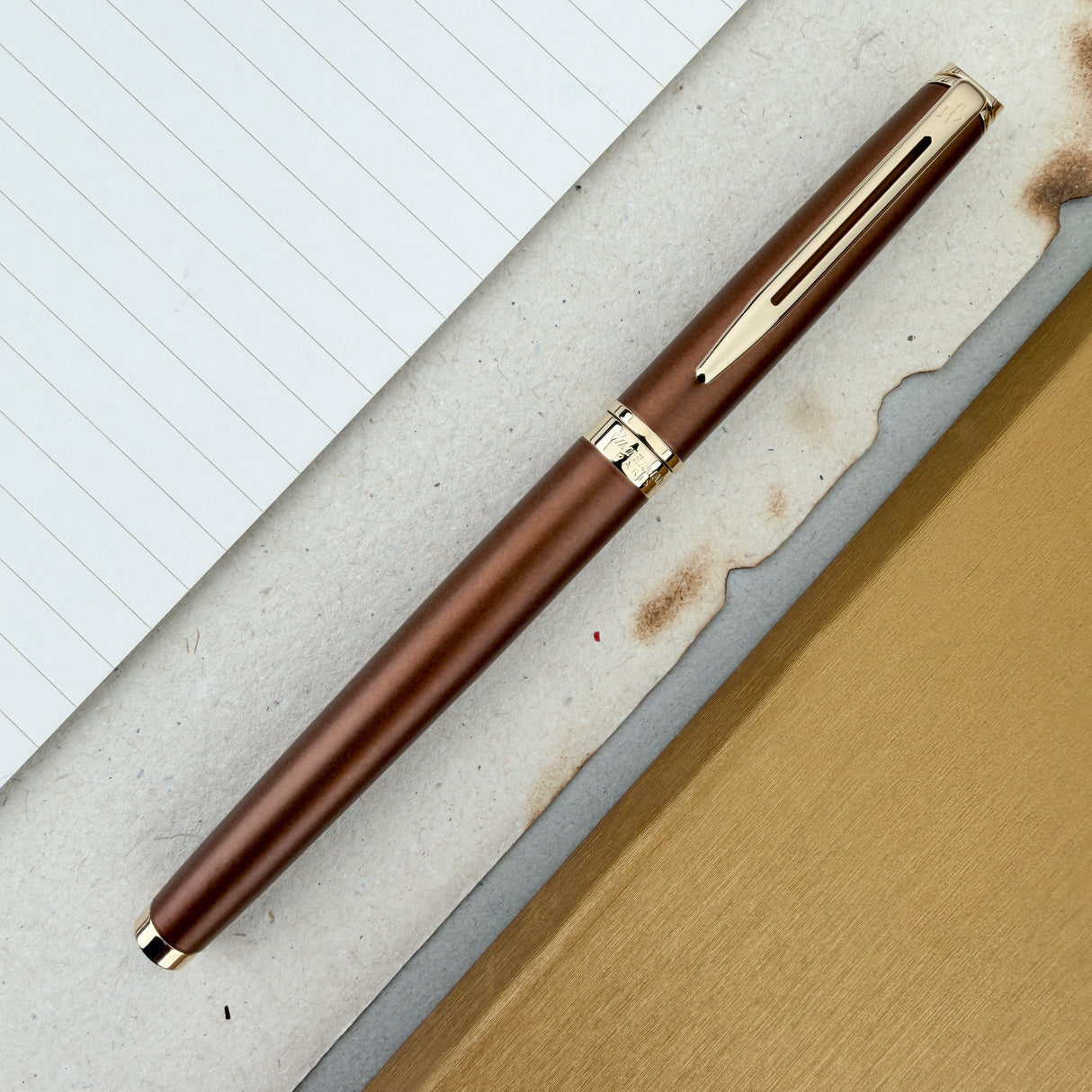 Waterman Hémisphère Understated Edit Rollerball Pen - Metallic Copper Red