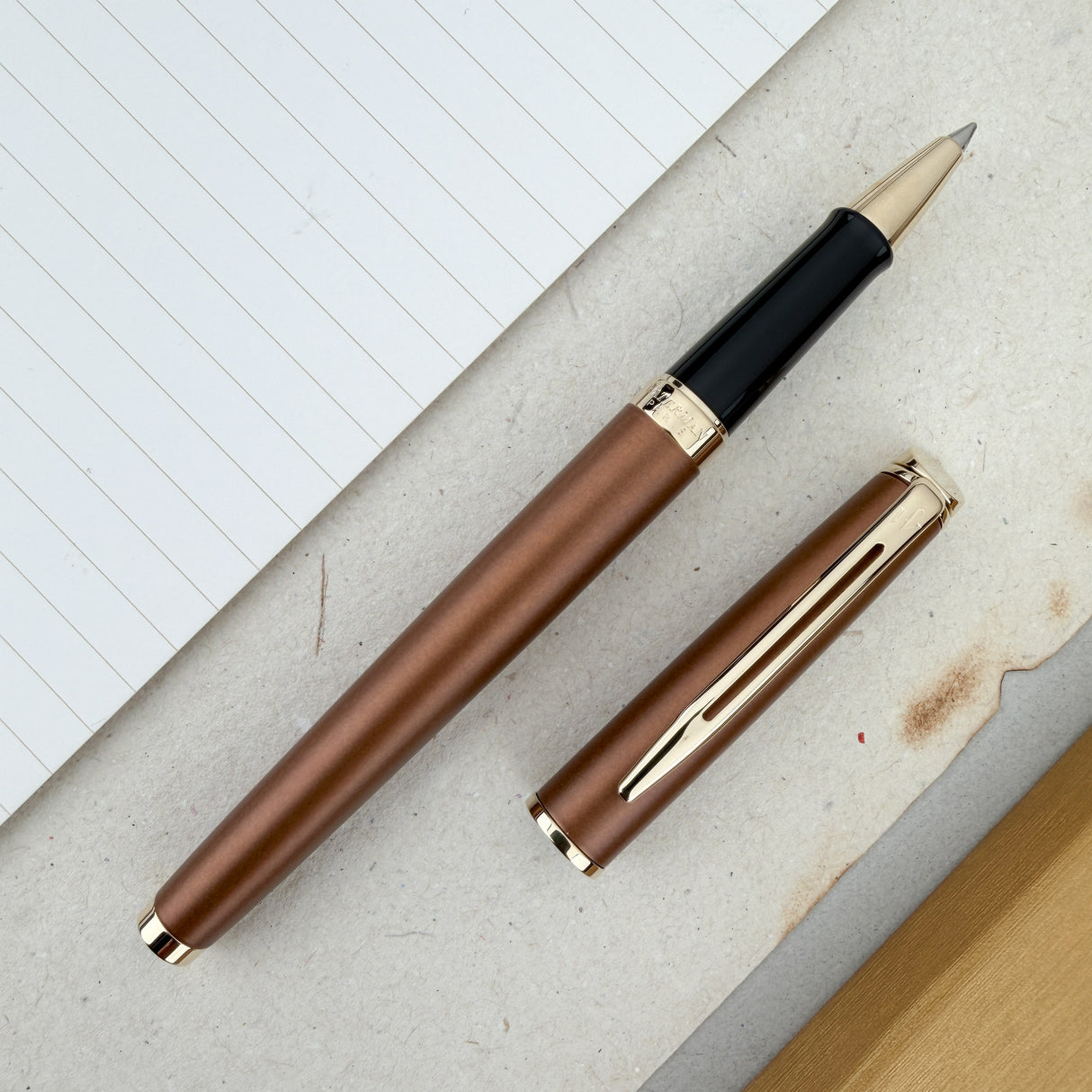 Waterman Hémisphère Understated Edit Rollerball Pen - Metallic Copper Red