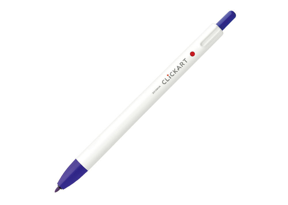 Zebra ClickArt Retractable Marker Pen - Purple