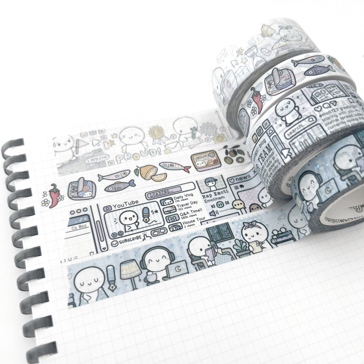 TheCoffeeMonsterzCo Internet Surfing Washi Tape - 20mm