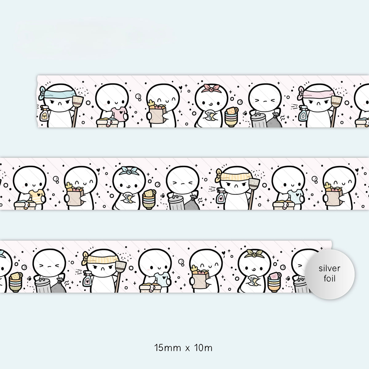 TheCoffeeMonsterzCo Little Chores 3.0 Washi Tape - 15mm