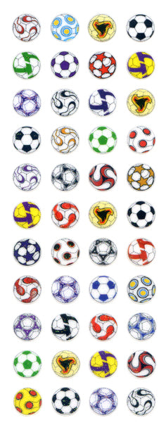 Okuyama & Co PET Glitter Stickers - Soccer Balls