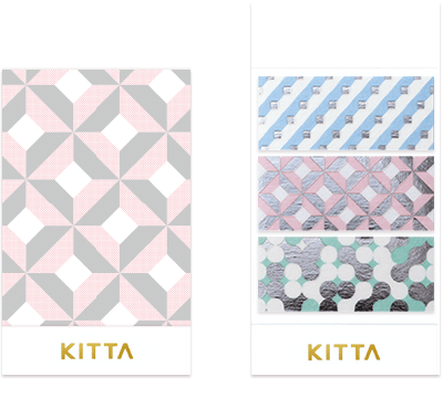 KITTA Portable Washi Decorative Tape - Wide - Geometry