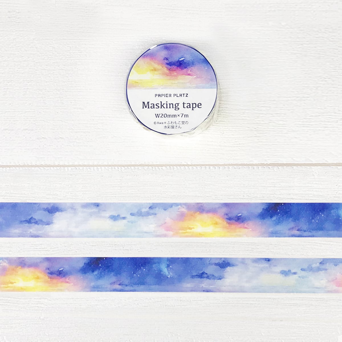 Papier Platz Awa Washi Tape - From Morning to Night, the Sky Connects