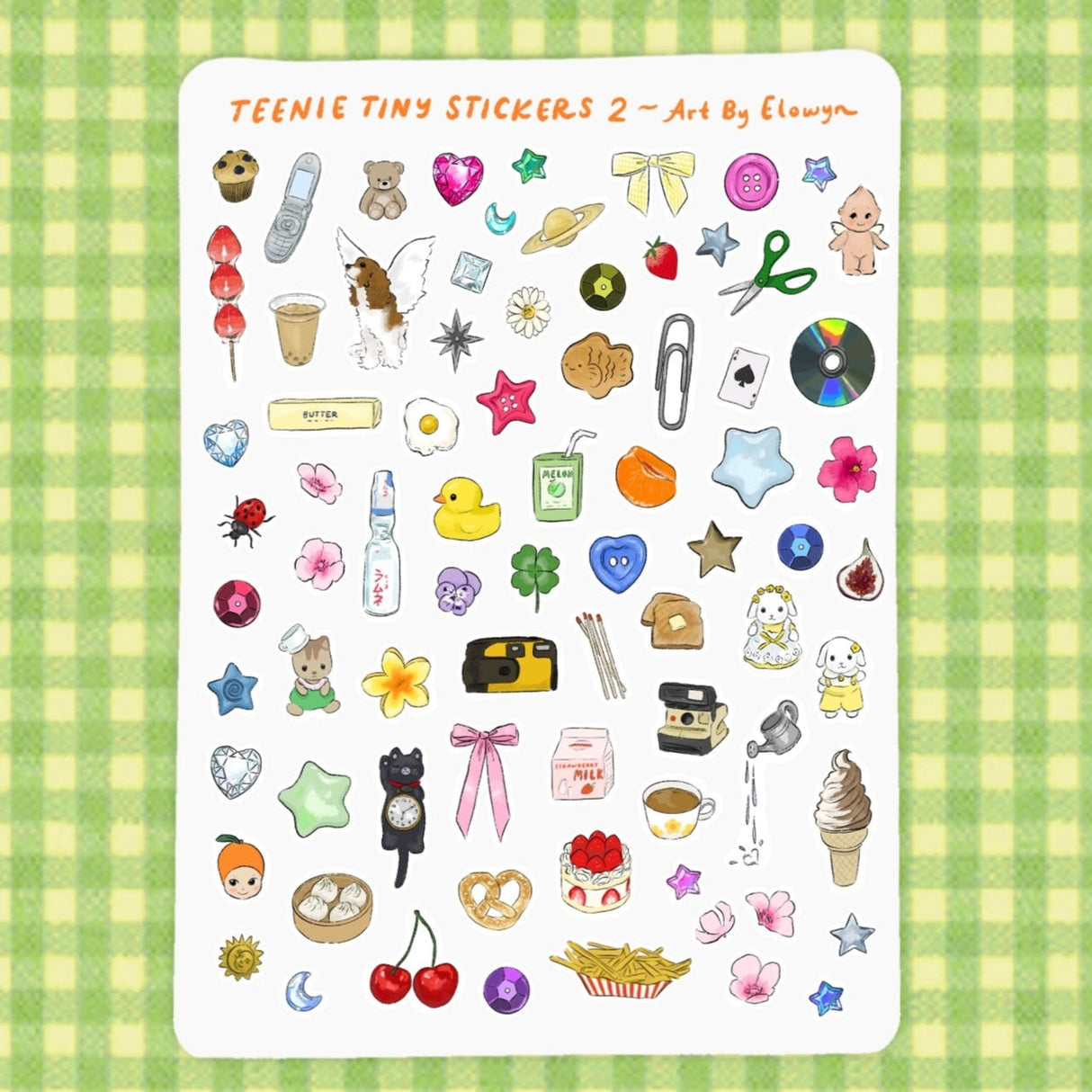 Art By Elowyn Teenie Tiny Stickers 2 Sheet - 5" x 7" Sticker Sheet