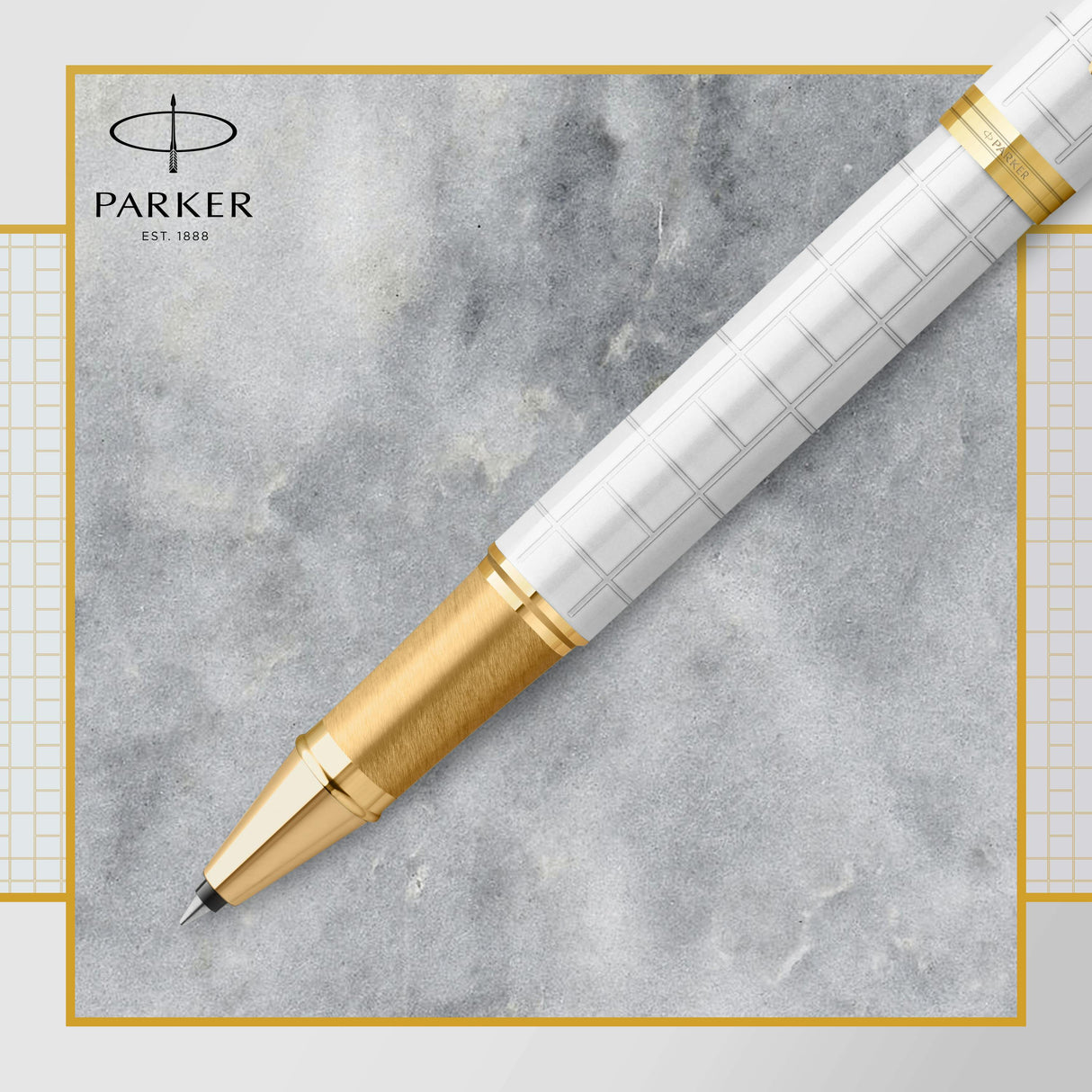 Parker IM Premium Rollerball Pen - Pearl Lacquer & Gold Trim