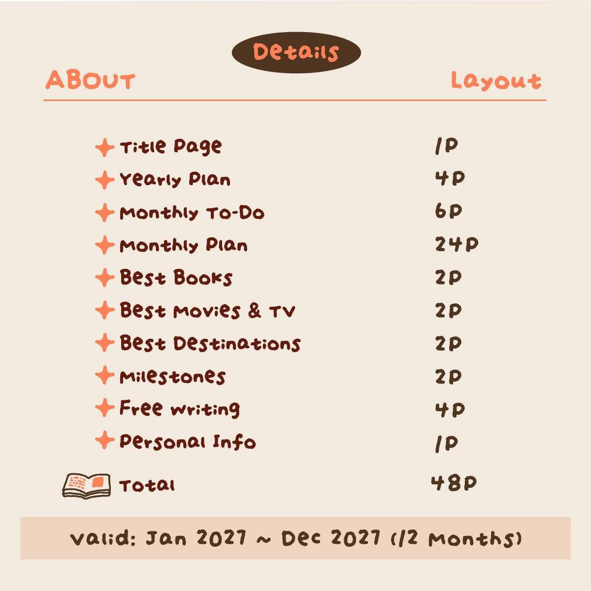 RiN! Studio 2027 TN Monthly Planner - The Little Things