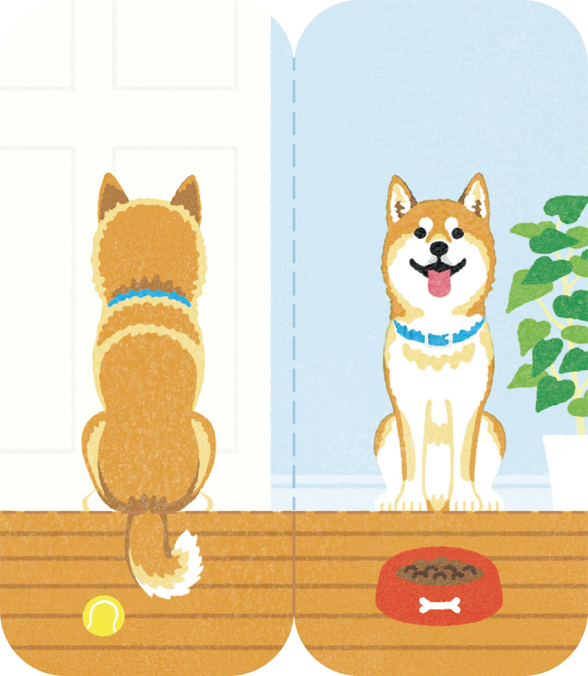 FUTAMATA-FUSEN Decoration Paper Tape - Size M - Dog