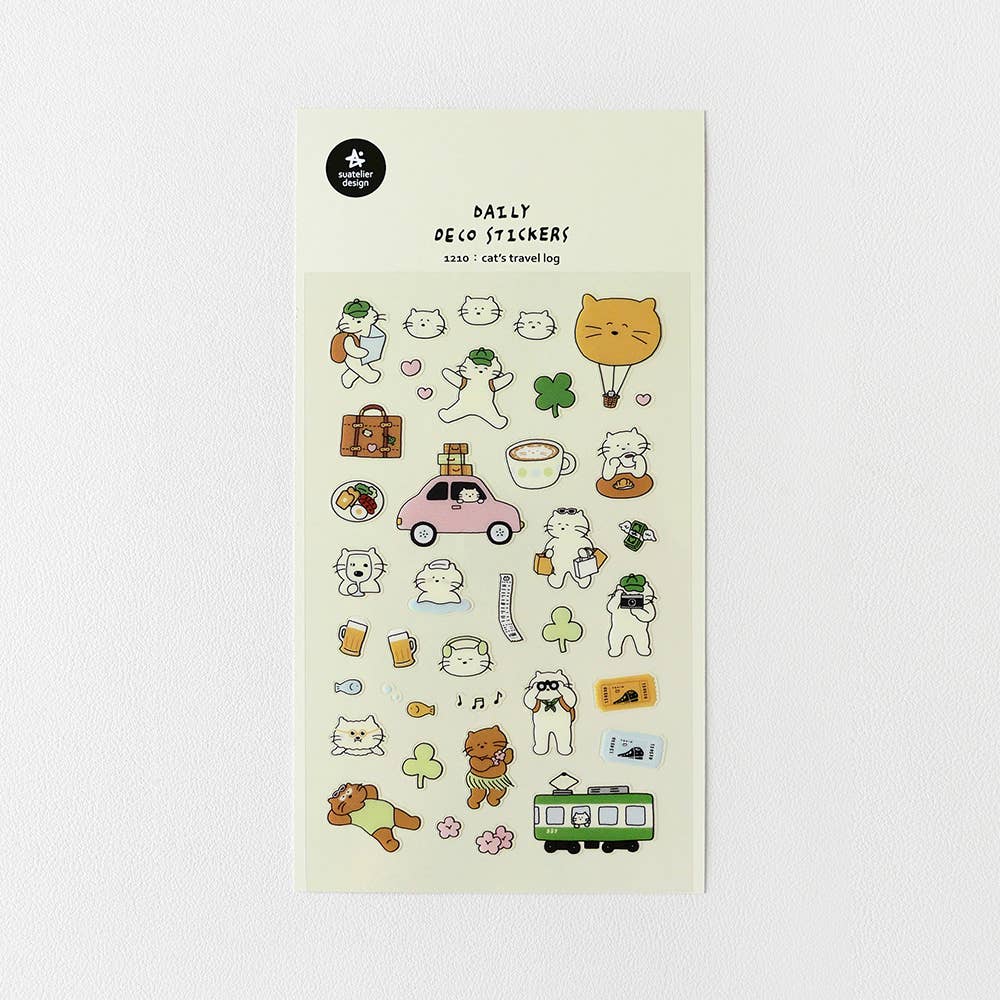 Suatelier Design Stickers - Cat's Travel Log
