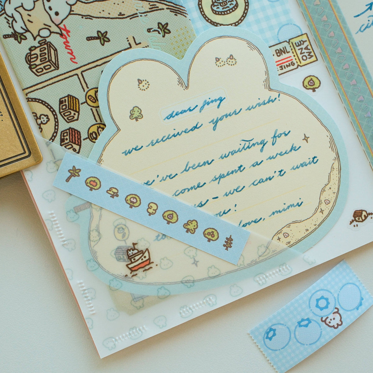 2jingis2jing Bunnie Island Mini Stationery Pack
