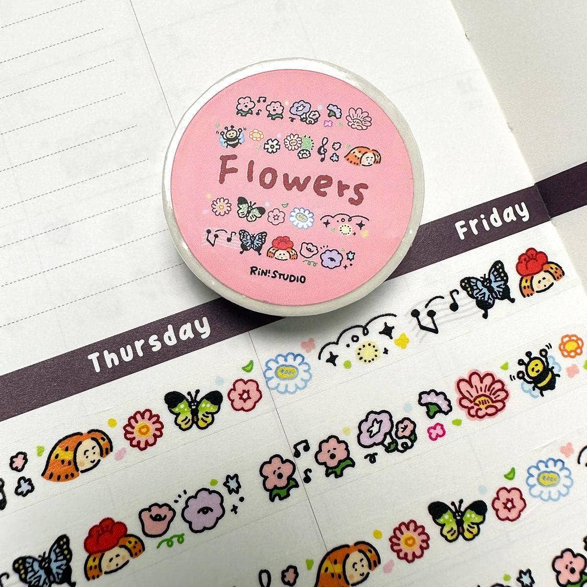 RiN! Studio Flower Mini Washi Tape