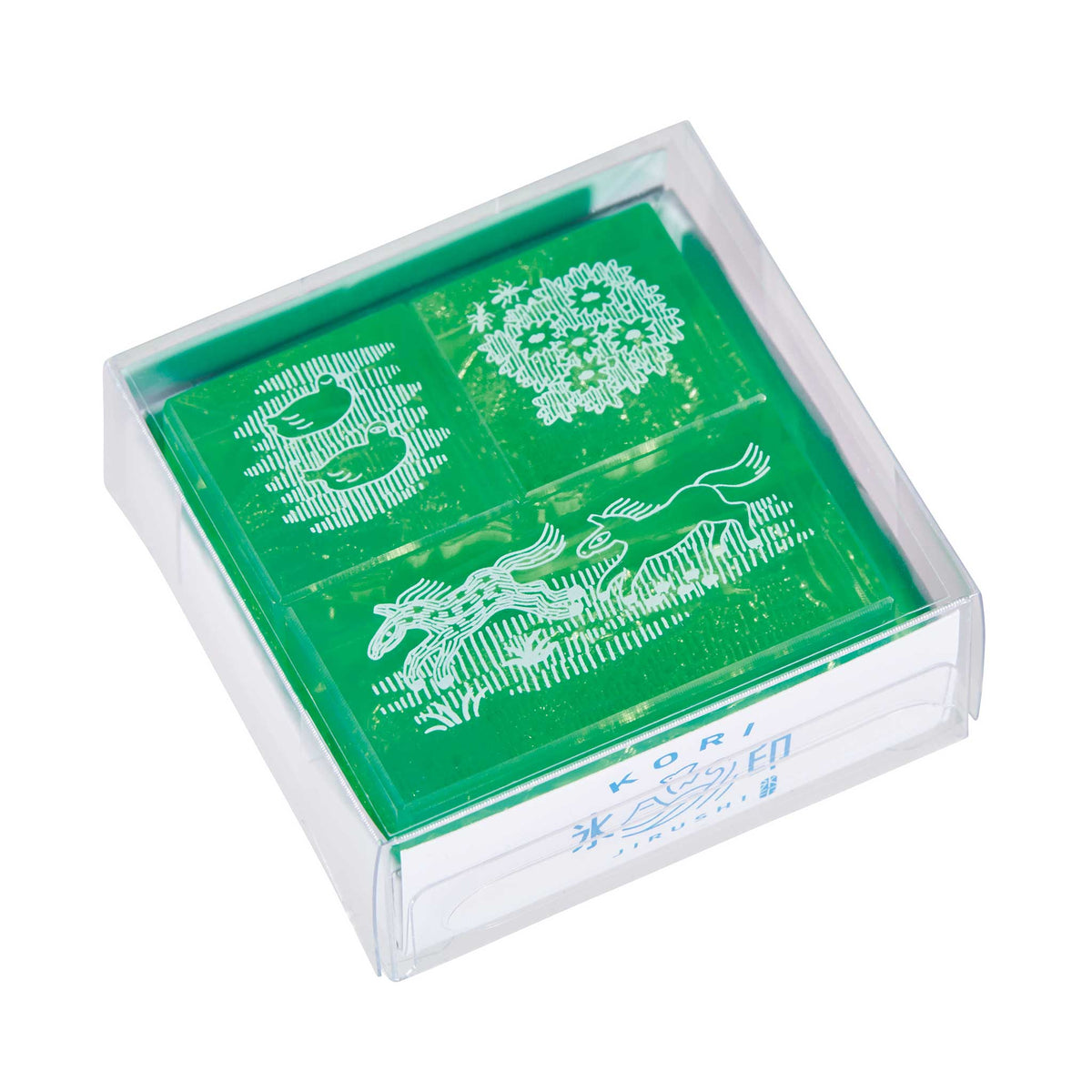 King Jim Kori Jirushi Crystal Clarity Colored Stamp 3 Piece Set