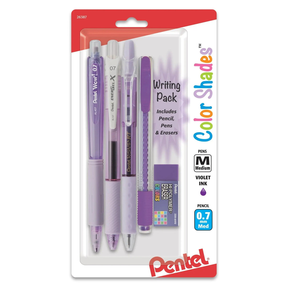 Pentel Color Shades Writing Pack - Pastel Violet