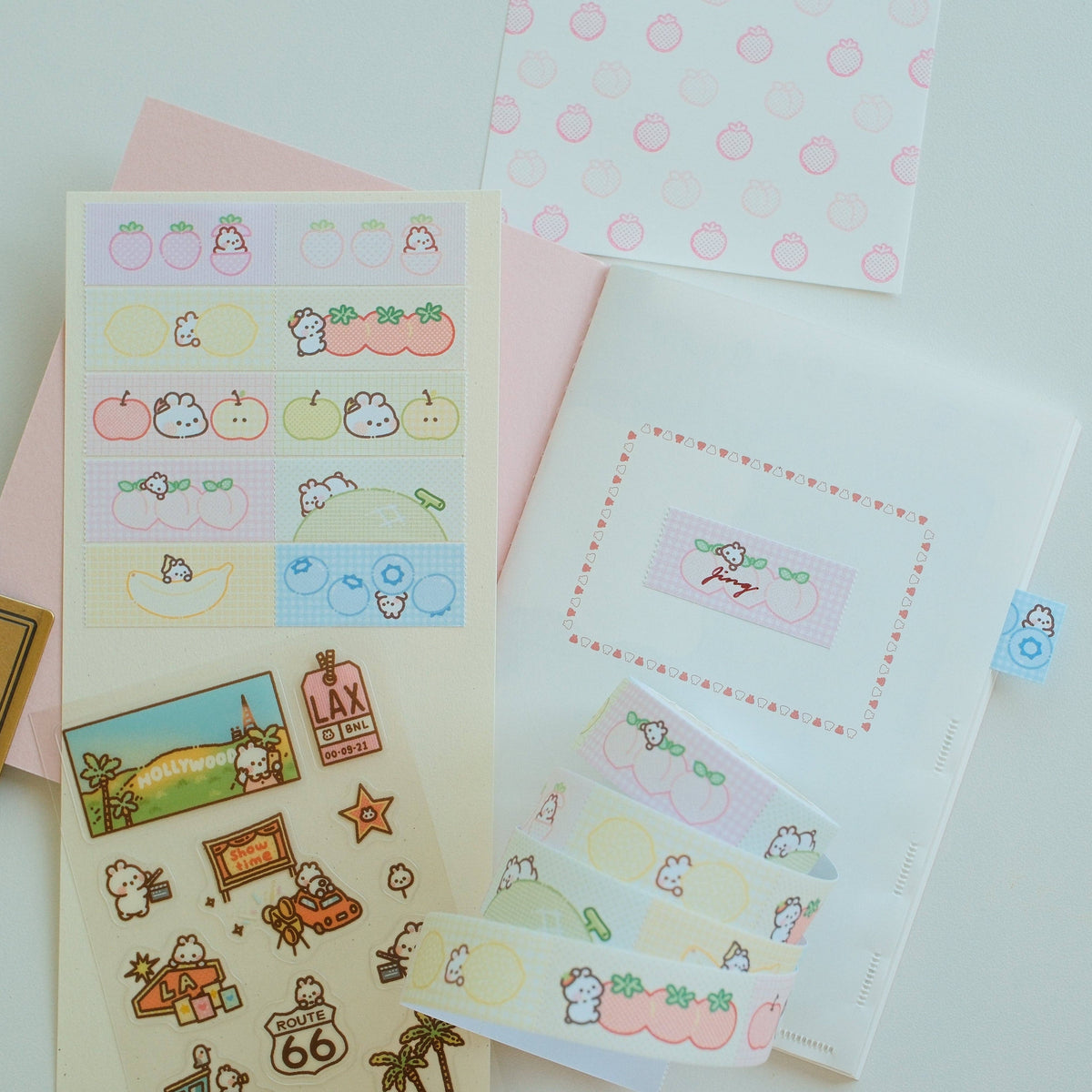 2jingis2jing Fruity Bunnie Writable Tape Roll