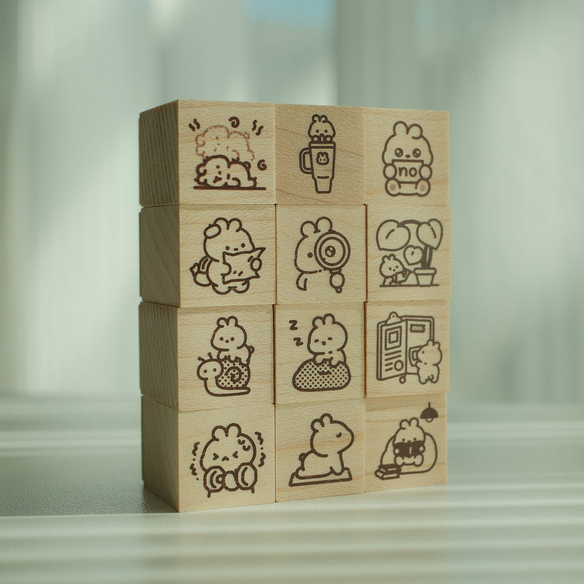 2jingis2jing Living Softly Rubber Stamp Vol. 1 (1.5cm)
