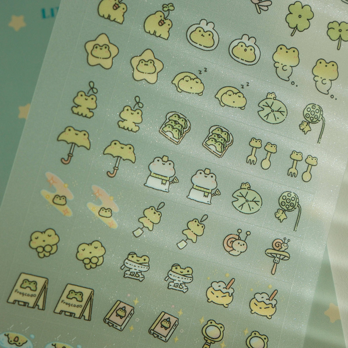 2jingis2jing Little Frog Witch Sticker Sheet (Little Square)