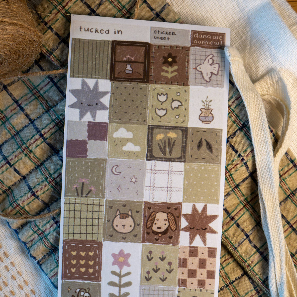 dana ate oatmeal! Tucked in Washi Sticker Sheet