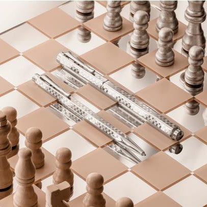 Caran D'Ache Damier Ecridor Rollerball Pen - Grey Silver