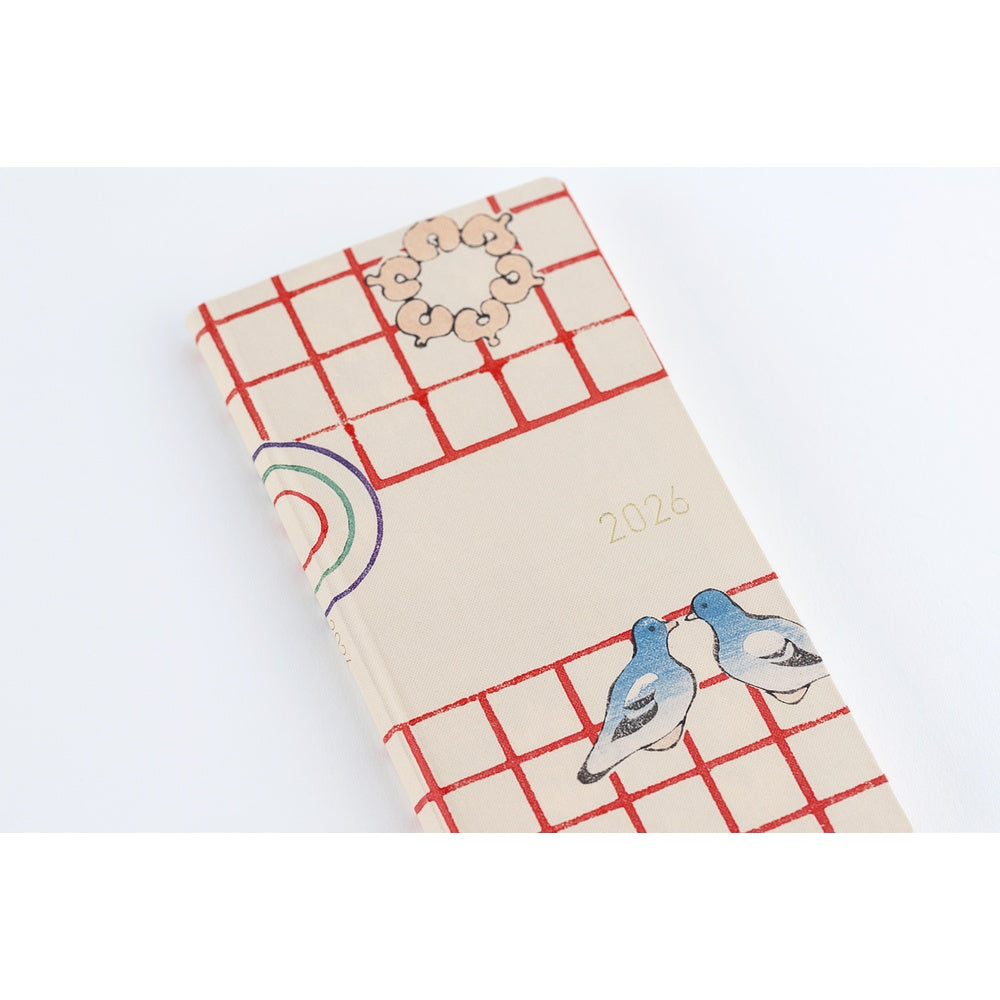 Hobonichi Techo Weeks - Unsodo Bijutsukai (Blue Pigeons) (April Start)