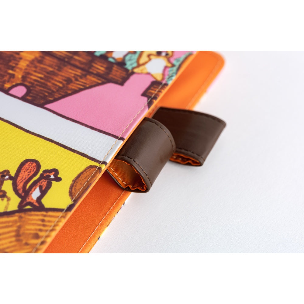 Hobonichi Techo A5 Cousin Planner Set - 100%ORANGE: Where’s the Squirrel Going (April Start)