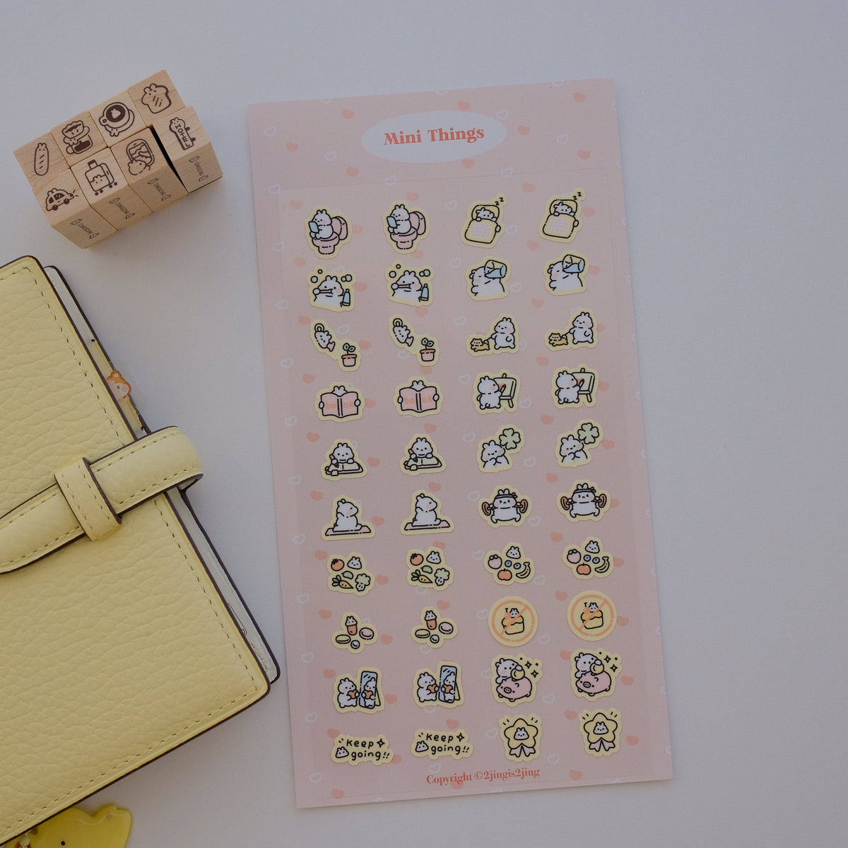 2jingis2jing Bunny Mini Things Sticker Sheet