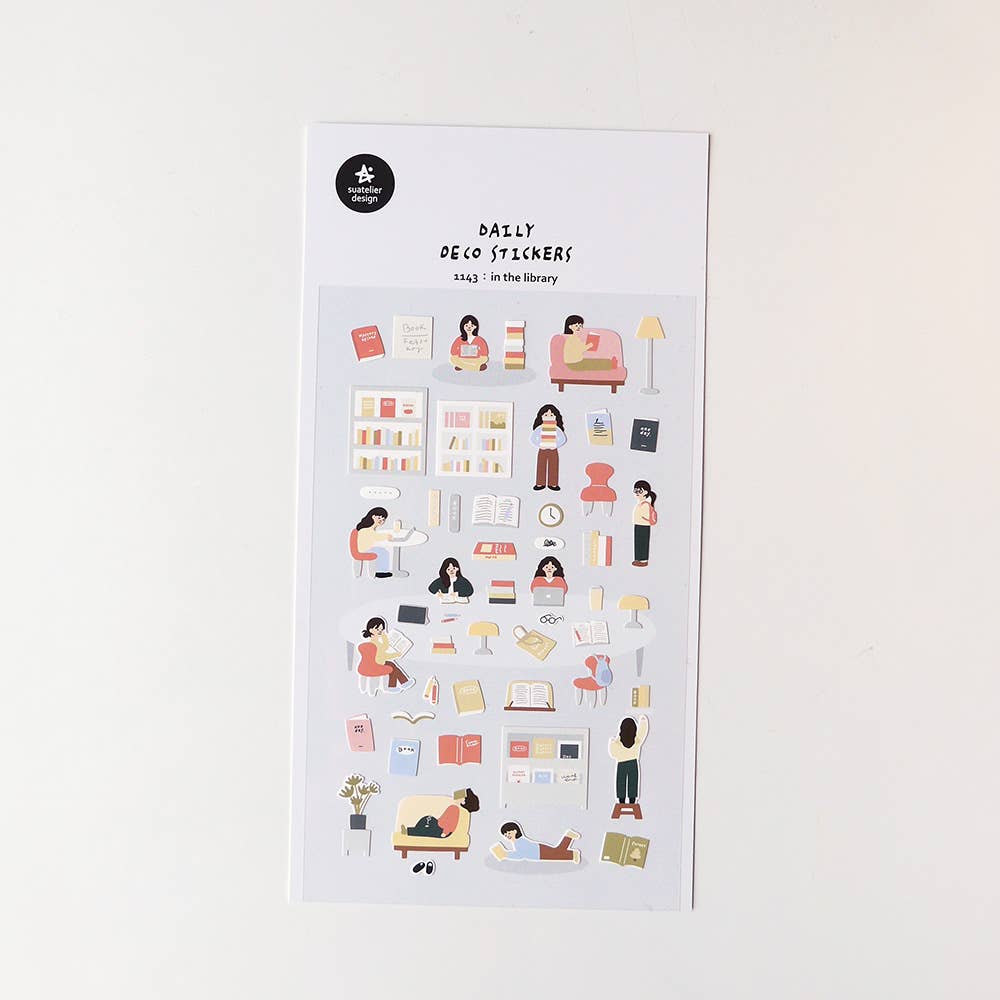 Suatelier Design Stickers - In the Library
