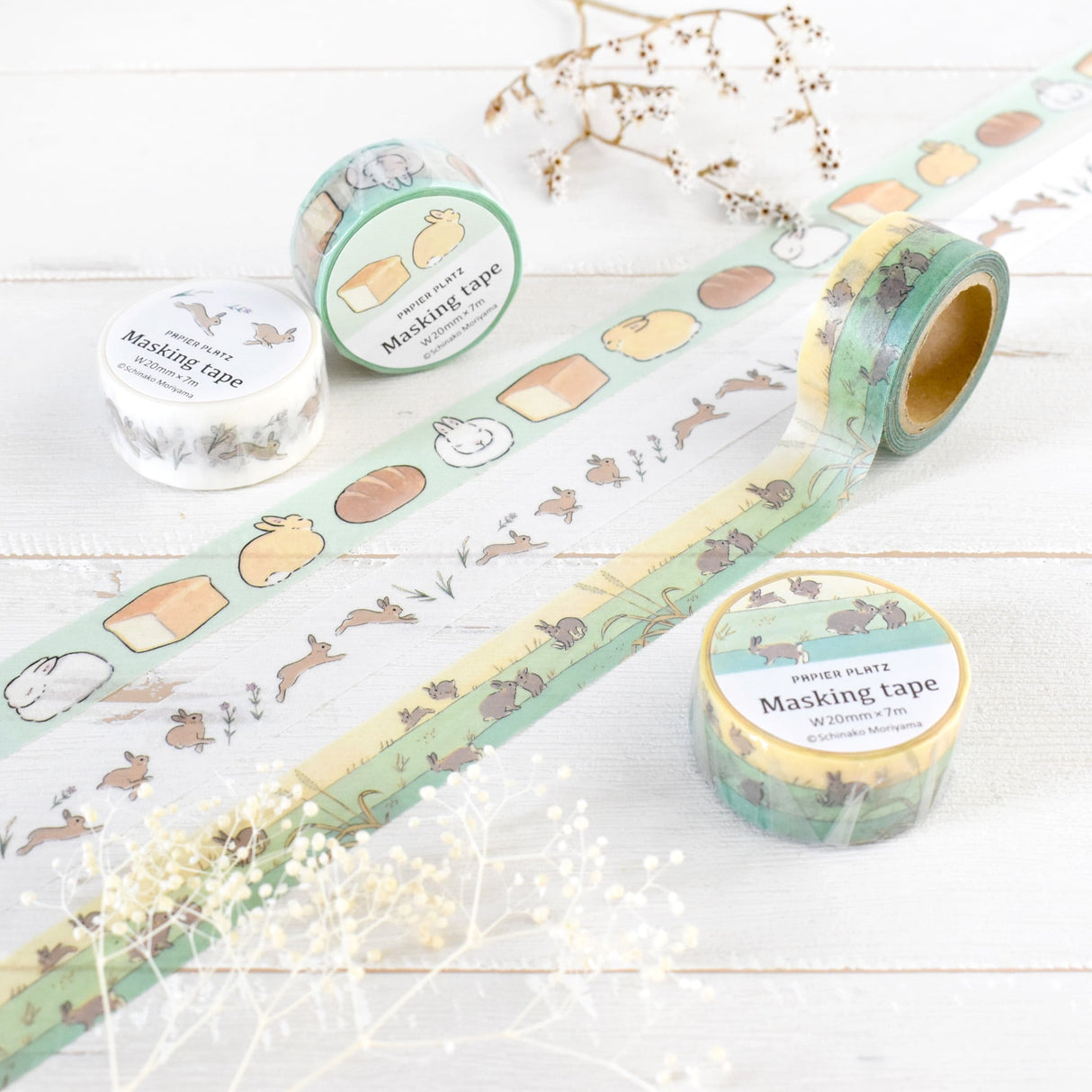 Papier Platz Schinako Moriyama Washi Tape - Bunny Loaf