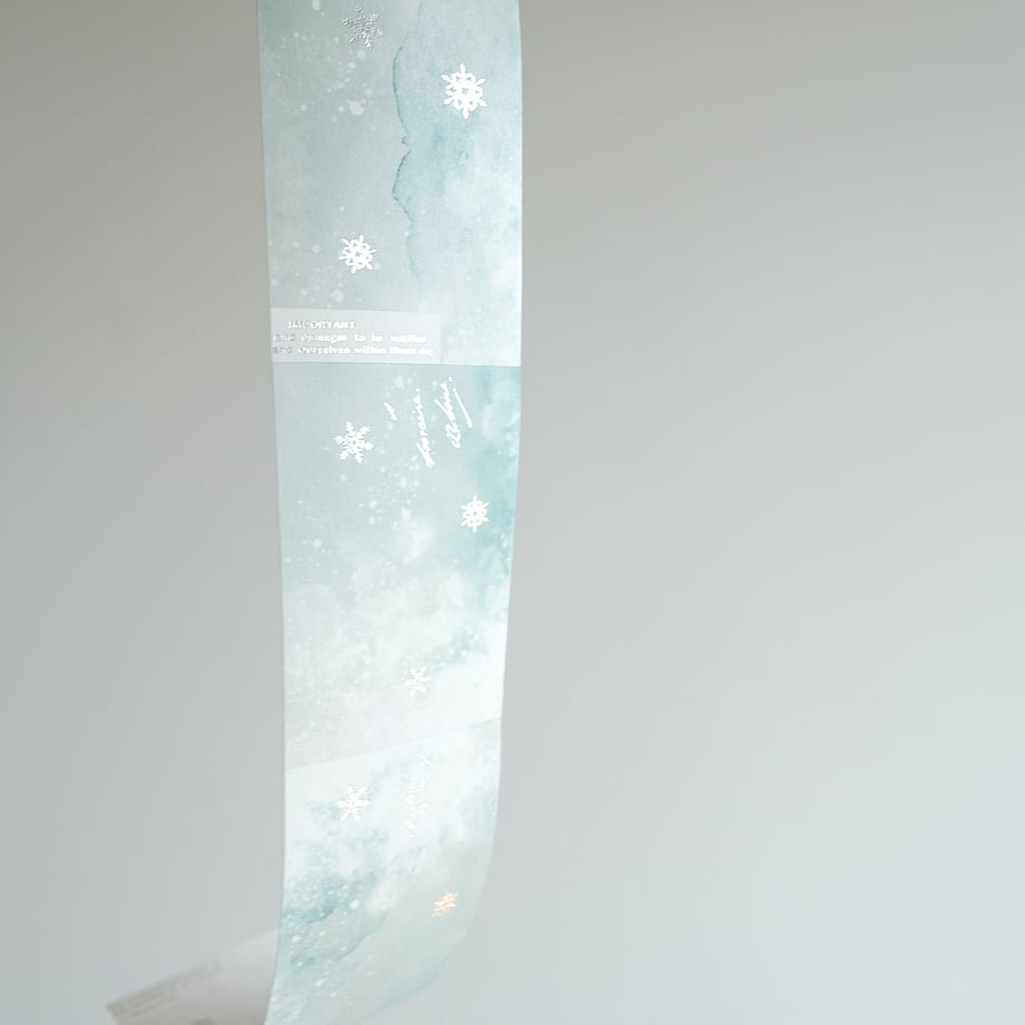 Yohaku Foil Stamped Sticky Note Roll - Snowflake