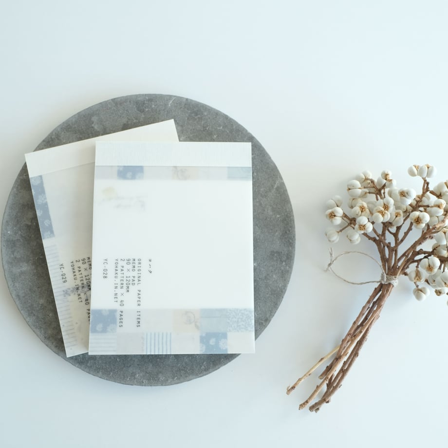 Yohaku Memo Pad - Check & Stripe