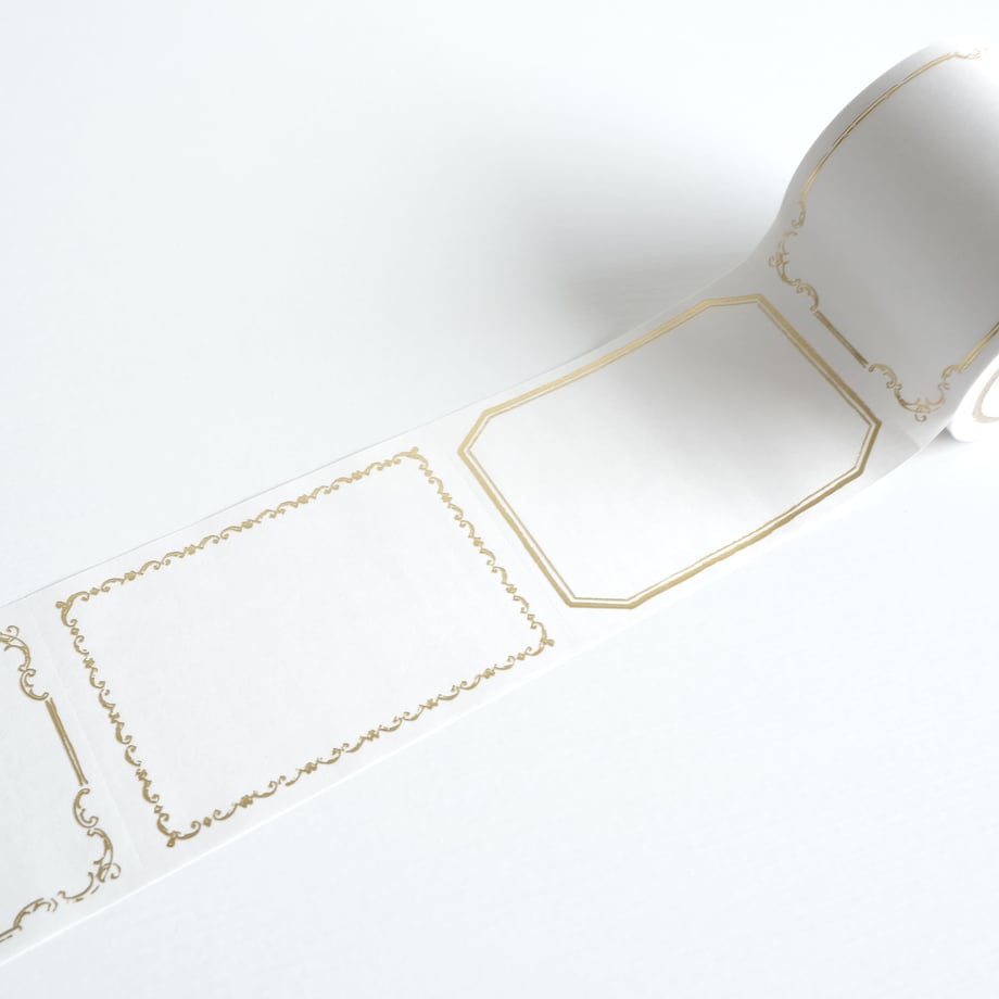 Yohaku Foil Stamped Sticky Note Roll - Labels (Gold Foil)