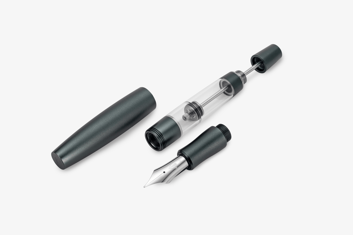 Gravitas Monster Fountain Pen - Aluminum Dark Olive Grey