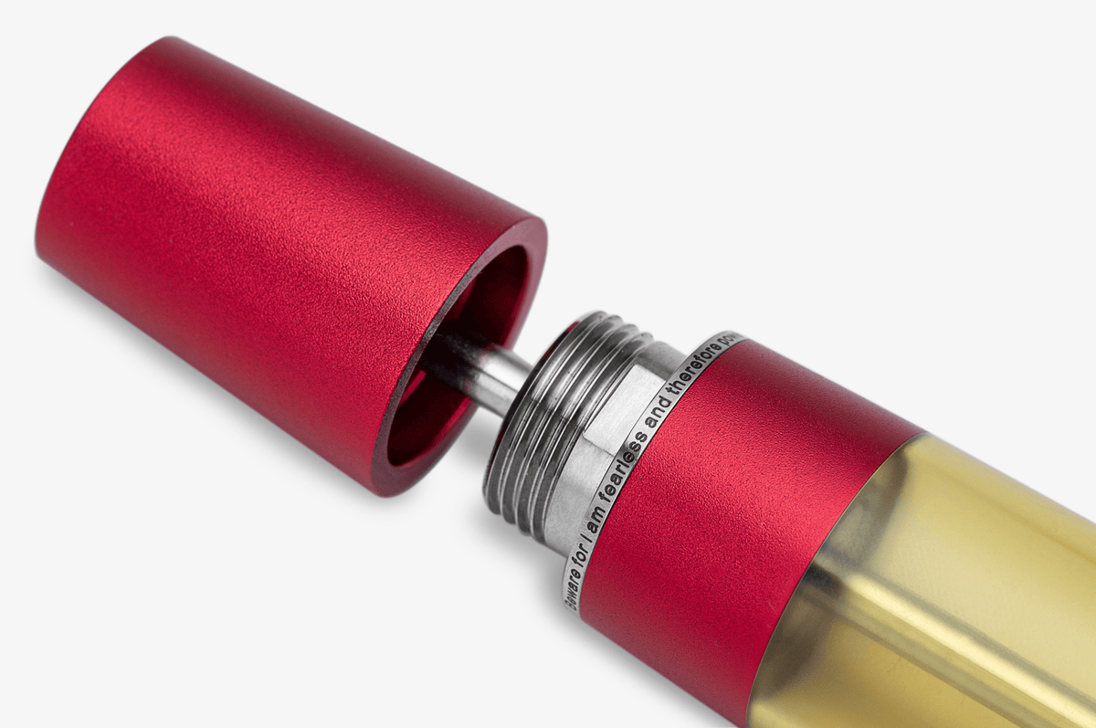 Gravitas Monster Fountain Pen - Aluminum & Ultem Red