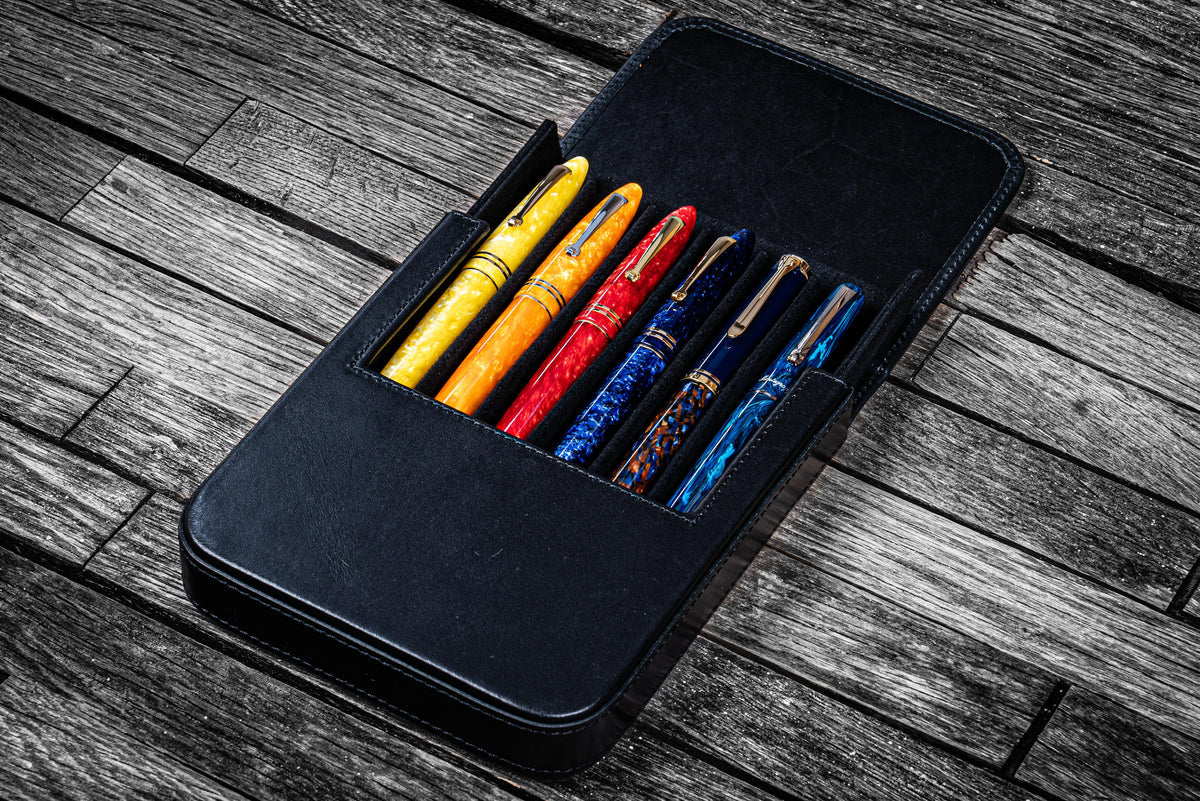Galen Leather Magnum Opus 6 Slot Pen Case