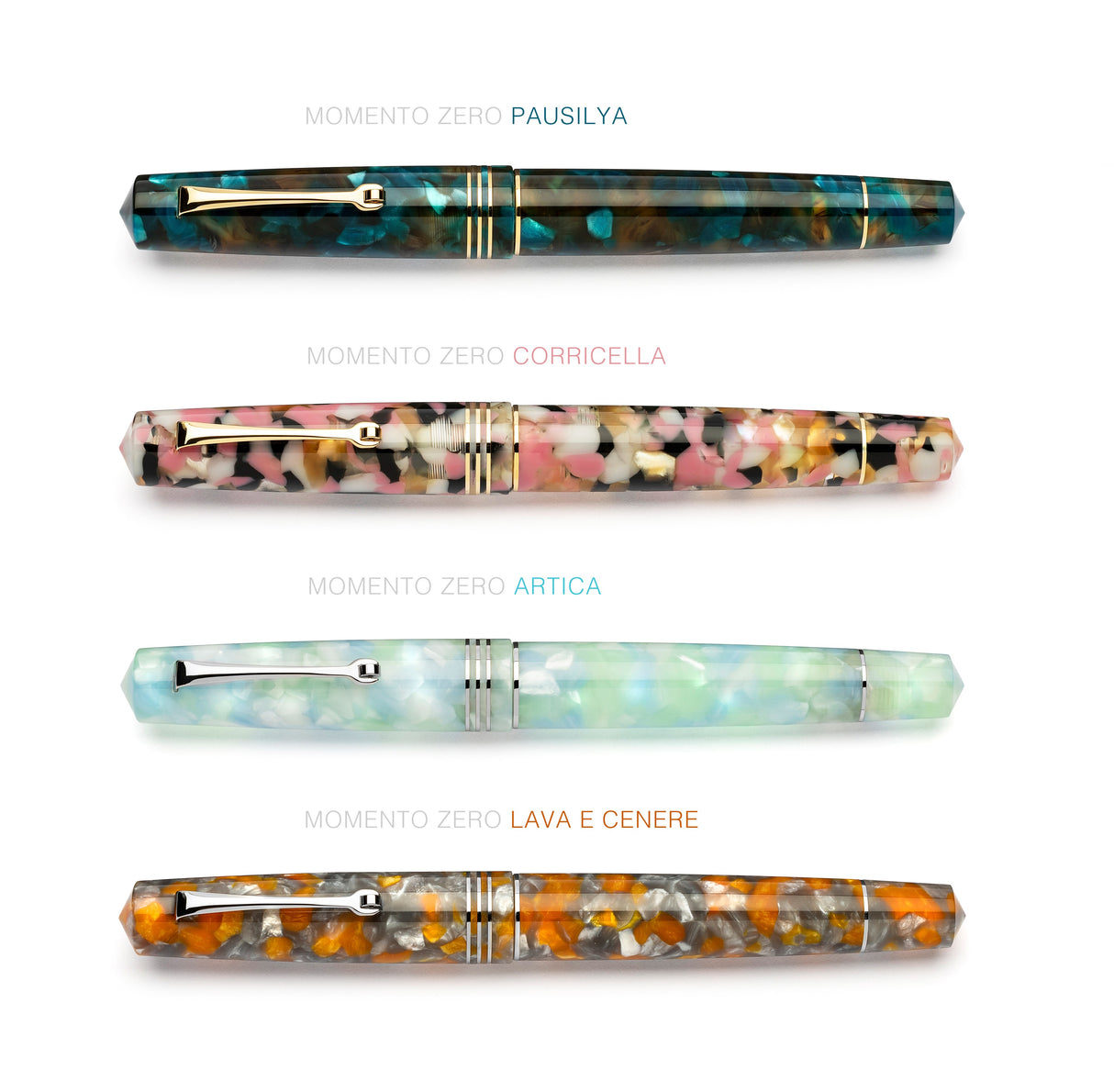Leonardo Momento Zero Fountain Pen - Artica with Silver Trim (Limited Edition)