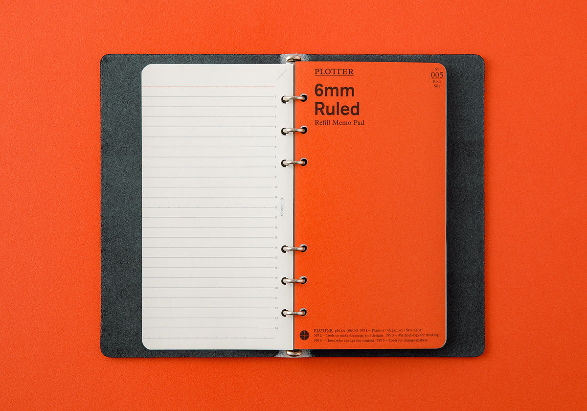 Plotter Shiranami 6-Ring Leather Binder - Bible Size