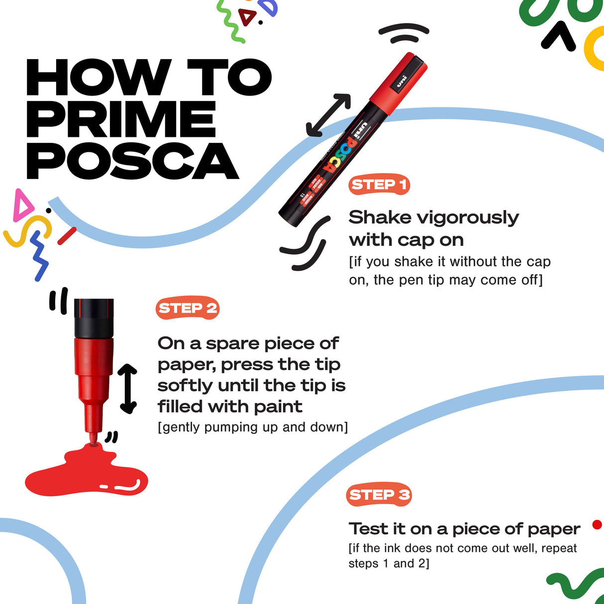 Uni POSCA PC-5M Water-Based Paint Markers - Dark Colors (8 Pack)