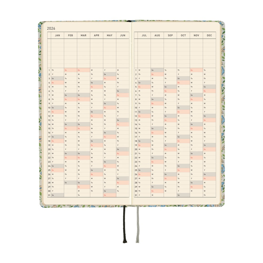 Hobonichi Techo Weeks - Liberty Fabrics: Sasha Kiora (April Start)